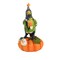 Bethany Lowe 10.0 Inch Tricky Crow On Pumpkin Halloween Figurine , Portable Halloween Decor